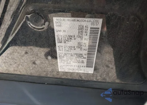 2017 Nissan Rogue Sl from USA, damaged, VIN 5N1AT2MT6HC816549